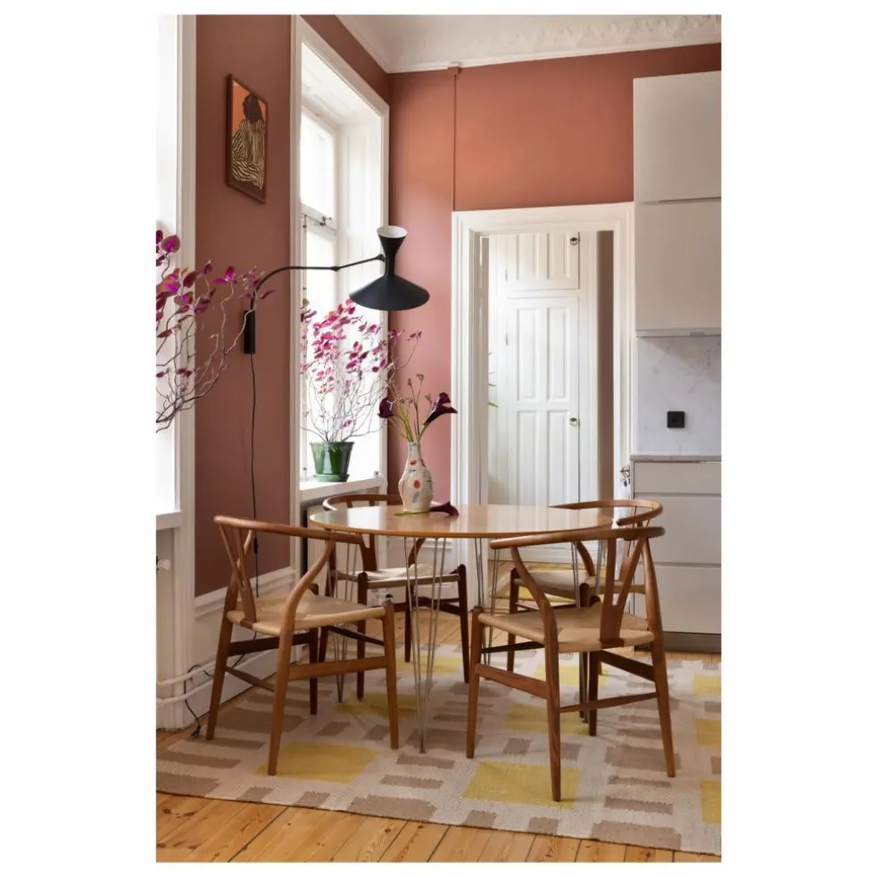 Tapis en jute Late Breakfast, Evelina Kroon | Jaune pâle