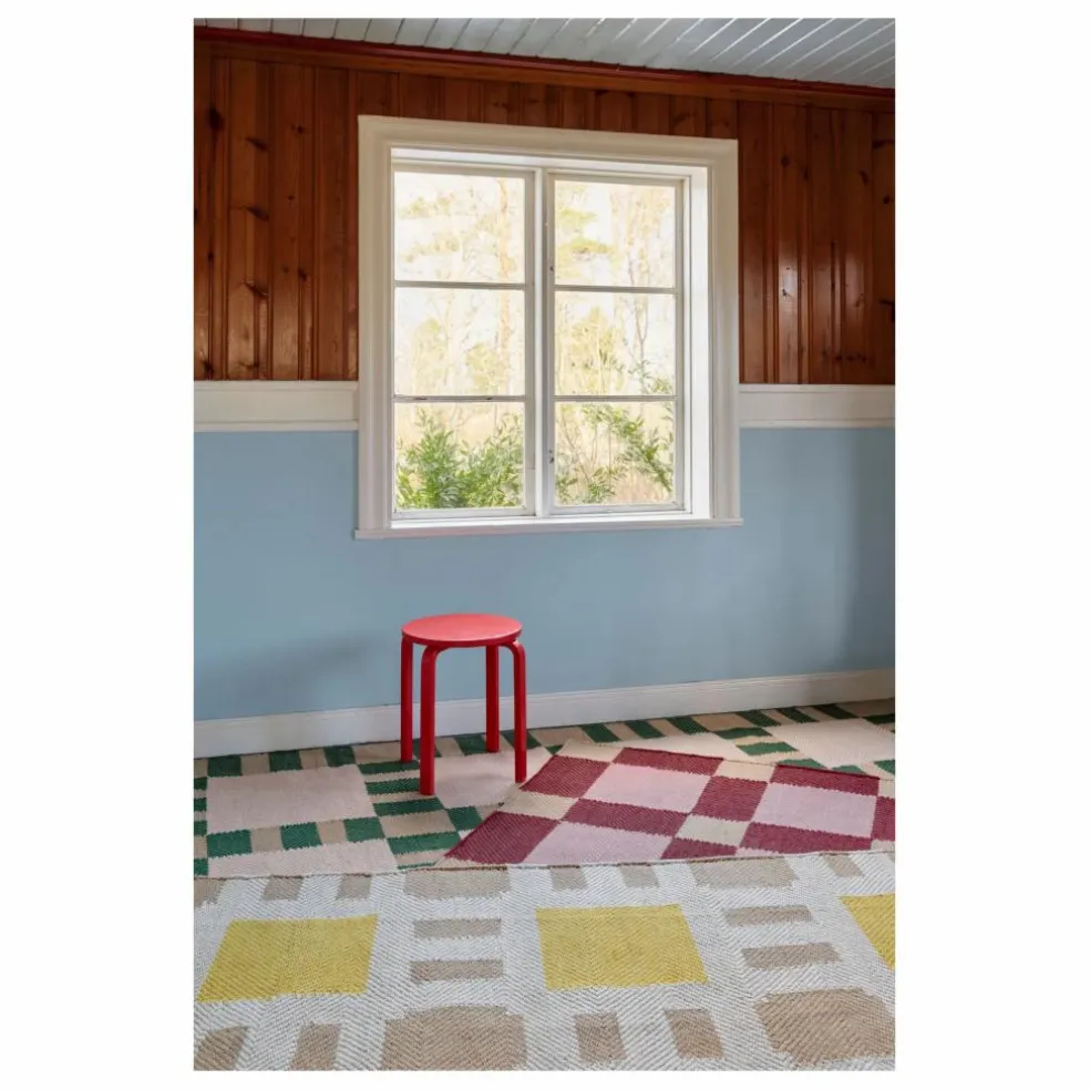 Tapis en jute Late Breakfast, Evelina Kroon | Jaune pâle