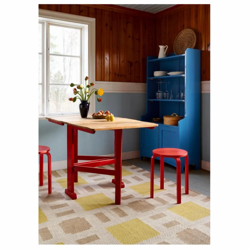 Tapis en jute Late Breakfast, Evelina Kroon | Jaune pâle