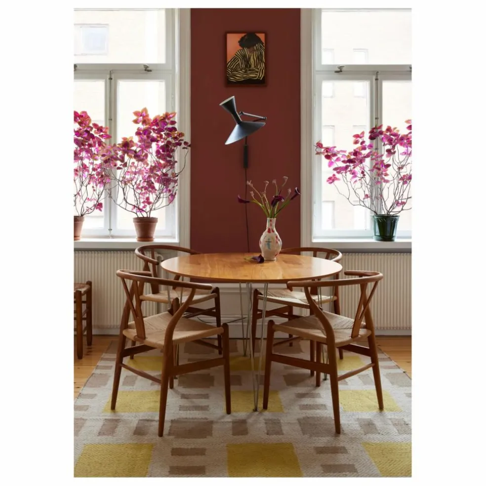 Tapis en jute Late Breakfast, Evelina Kroon | Jaune pâle