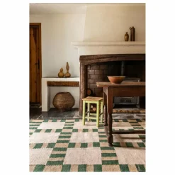 Tapis en jute Late Breakfast, Evelina Kroon | Vert