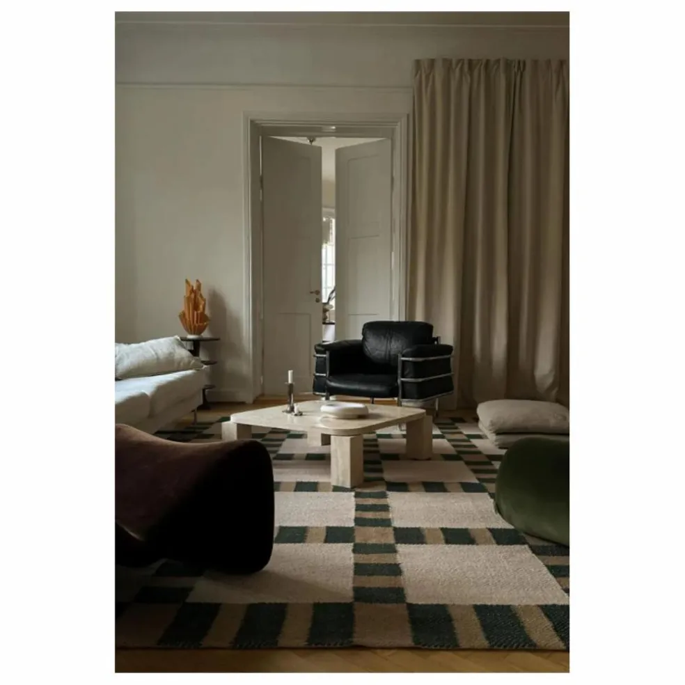 Tapis en jute Late Breakfast, Evelina Kroon | Vert