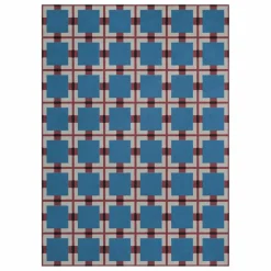 Tapis en laine A walk in the park, Evelina Kroon | Bleu