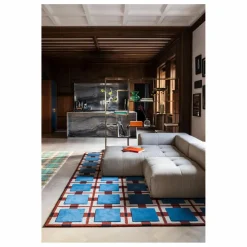 Tapis en laine A walk in the park, Evelina Kroon | Bleu