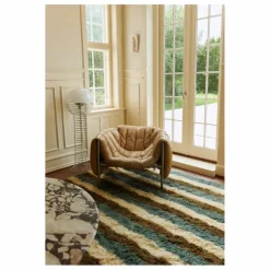 Tapis en laine Arable Land, Evelina Kroon | Bleu