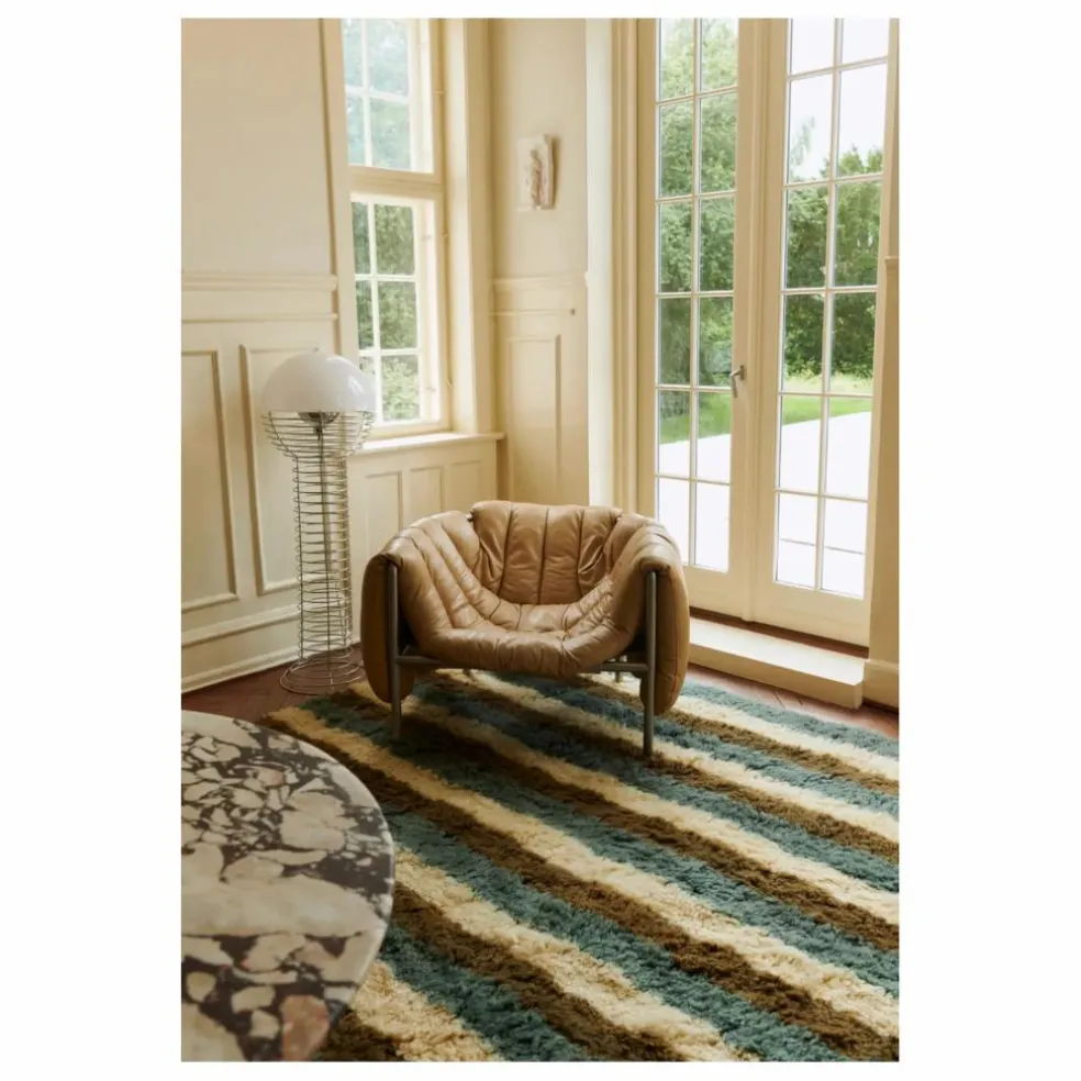 Tapis en laine Arable Land, Evelina Kroon | Bleu