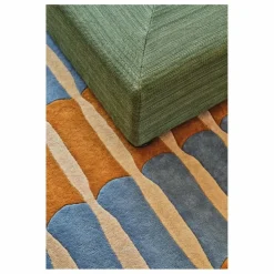 Tapis en laine Bamboo Forest, Alice Crawley | Bleu