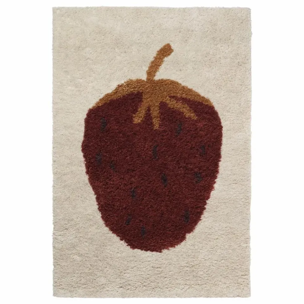 Tapis en laine Fruiticana fraise