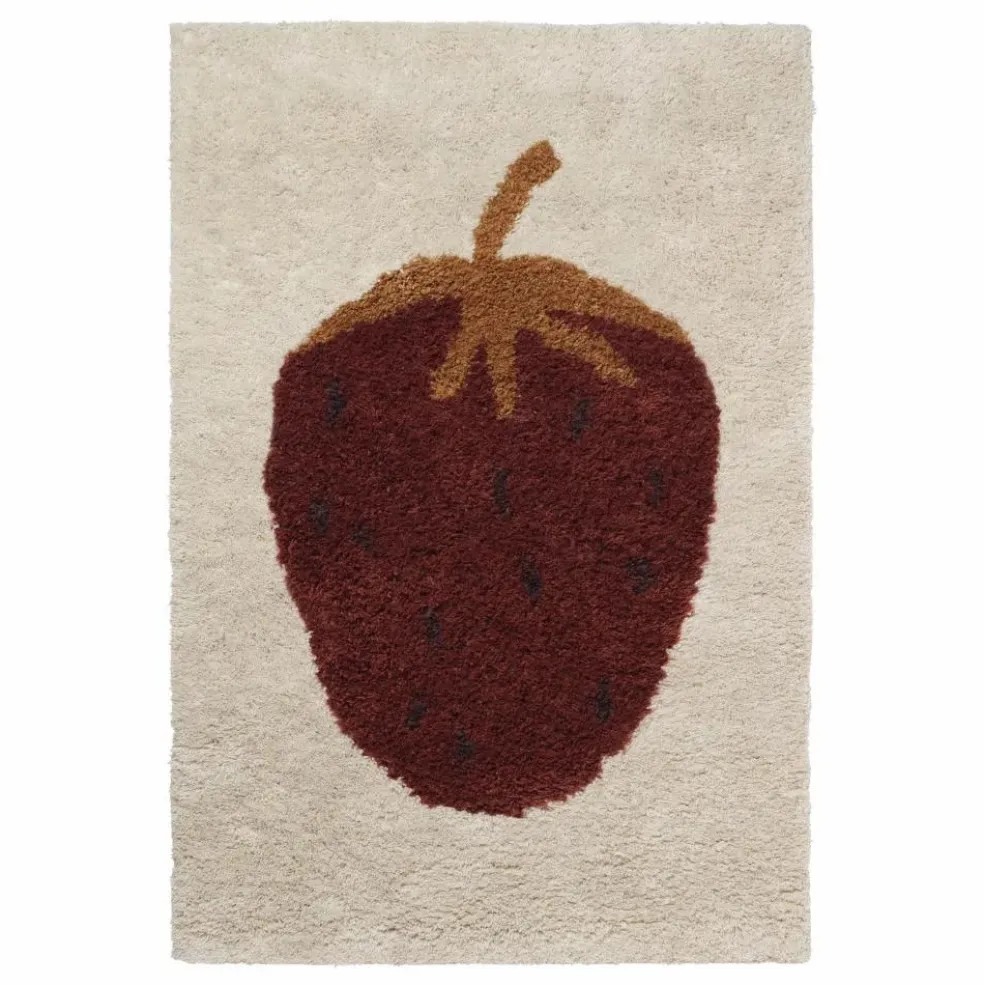 Tapis en laine Fruiticana fraise