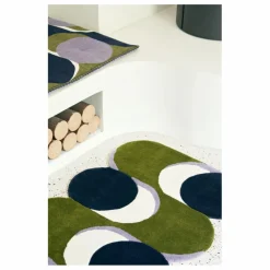 Tapis en laine Nymphe | Vert kaki