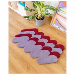 Tapis en laine Pasto | Bordeaux