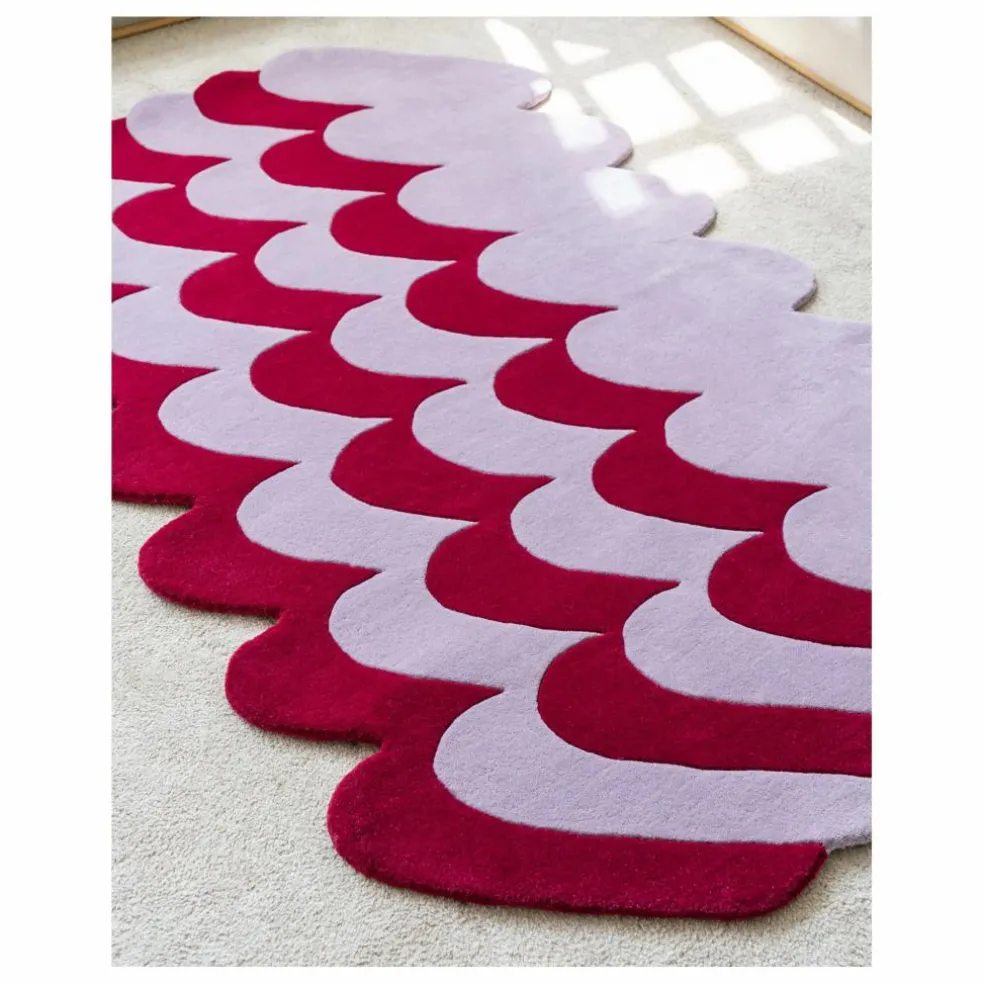 Tapis en laine Pasto | Bordeaux