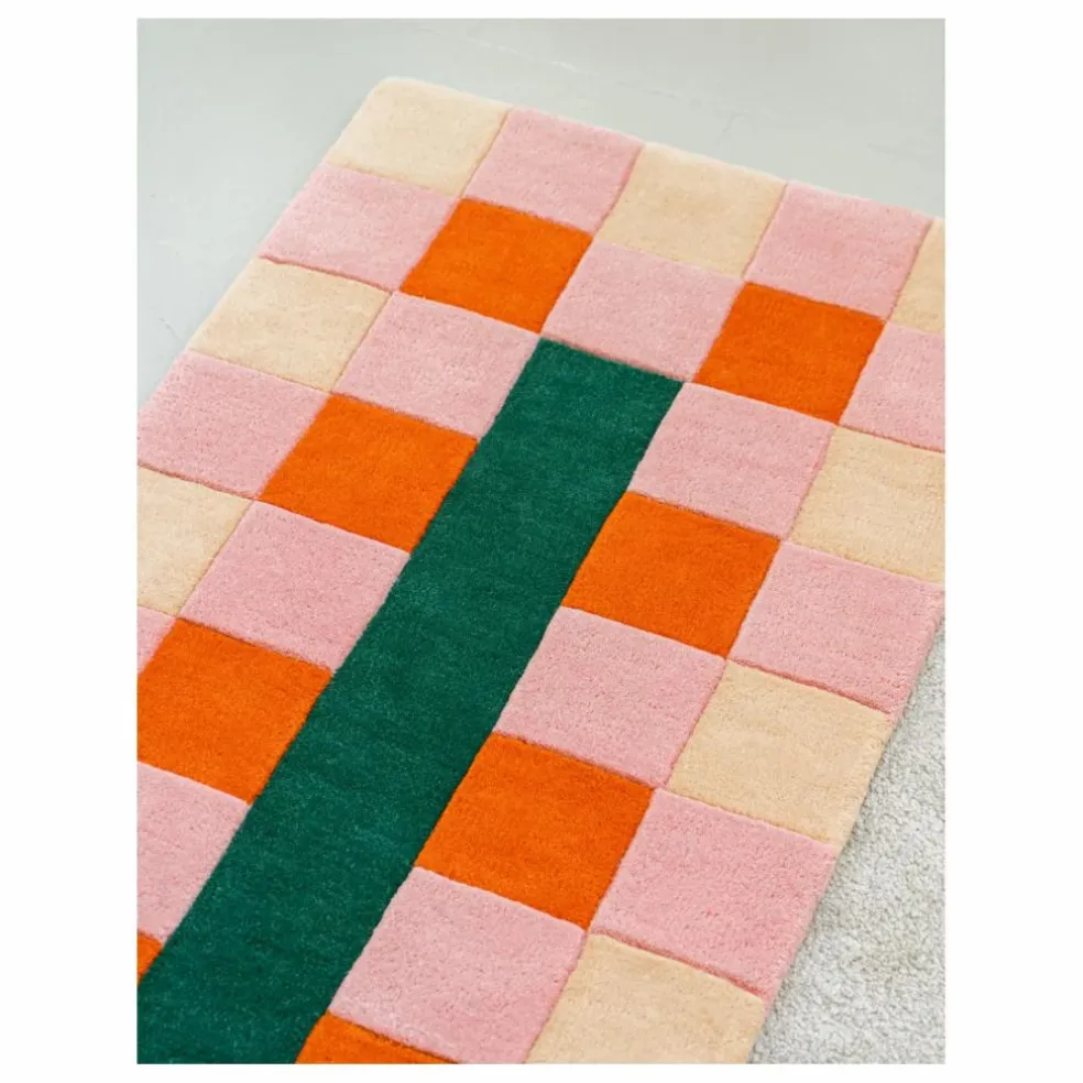 Tapis en laine Rayuela | Orange