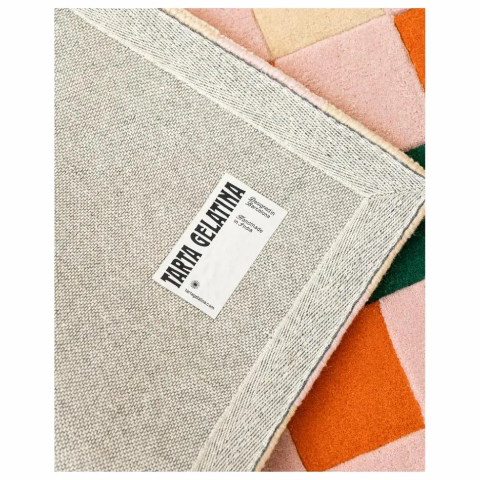 Tapis en laine Rayuela | Orange