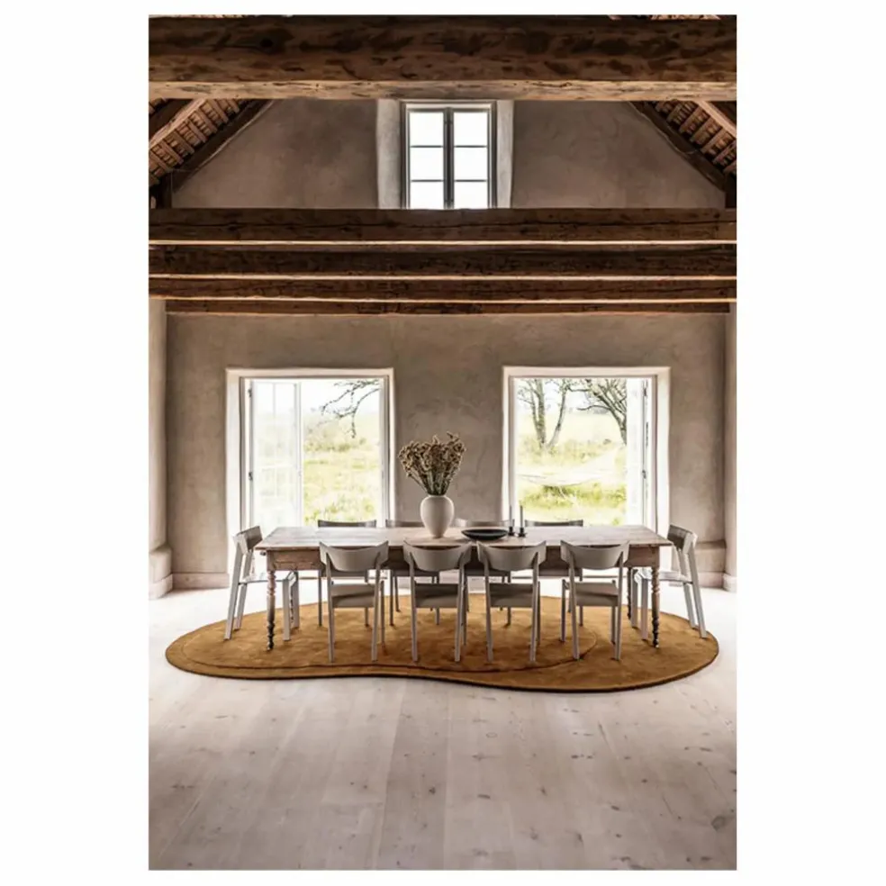 Tapis en Laine Residue | Ocre