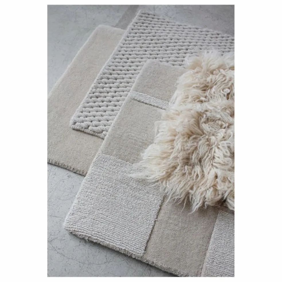 Tapis en laine Shaggy | Beige