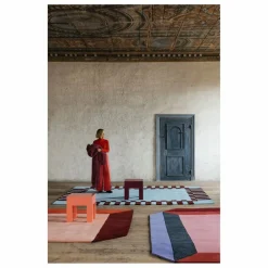Tapis en laine Teklan Frame, Tekla Evelina Severin | Bleu
