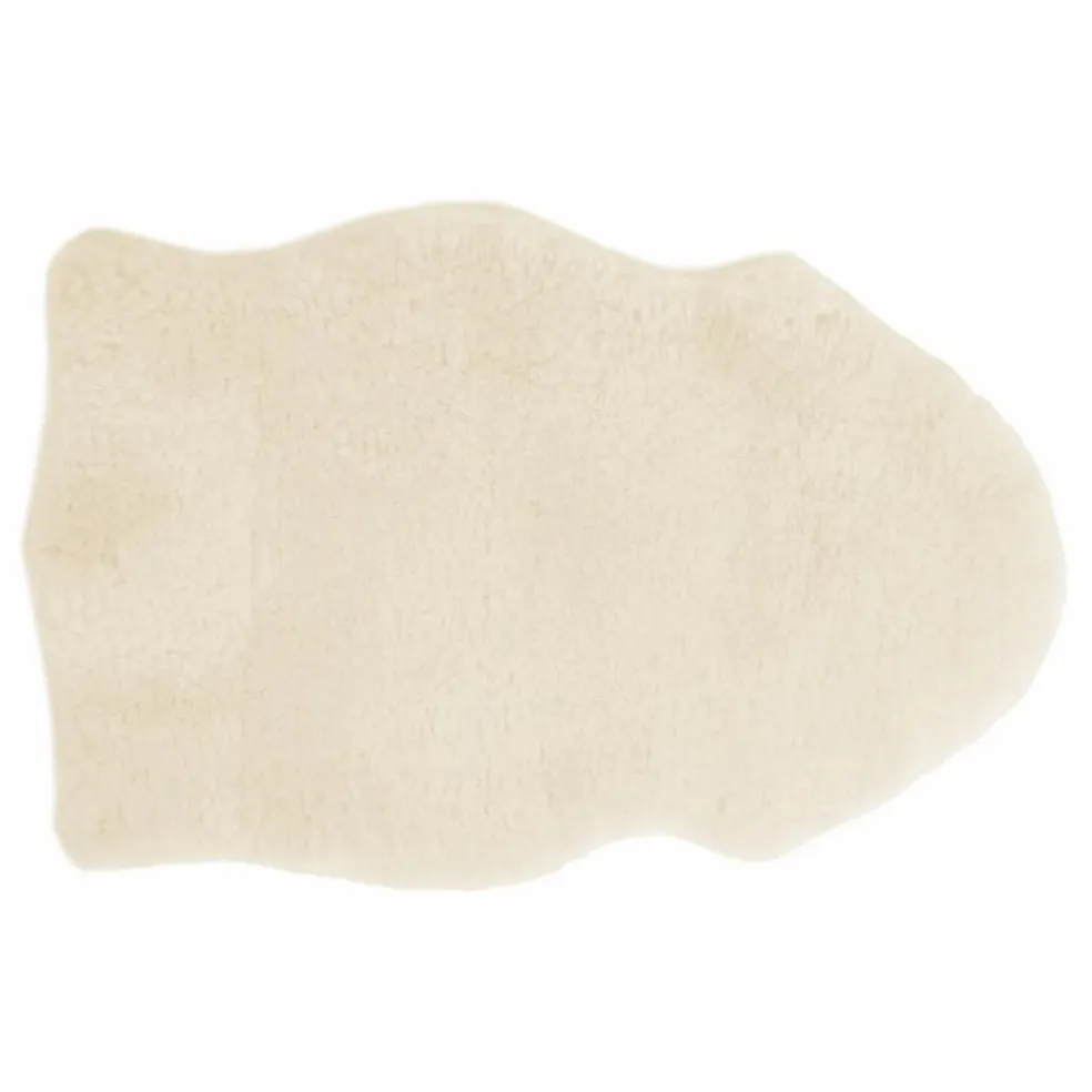 Tapis en peau d'agneau Mimosa 90-100cm | Blanc