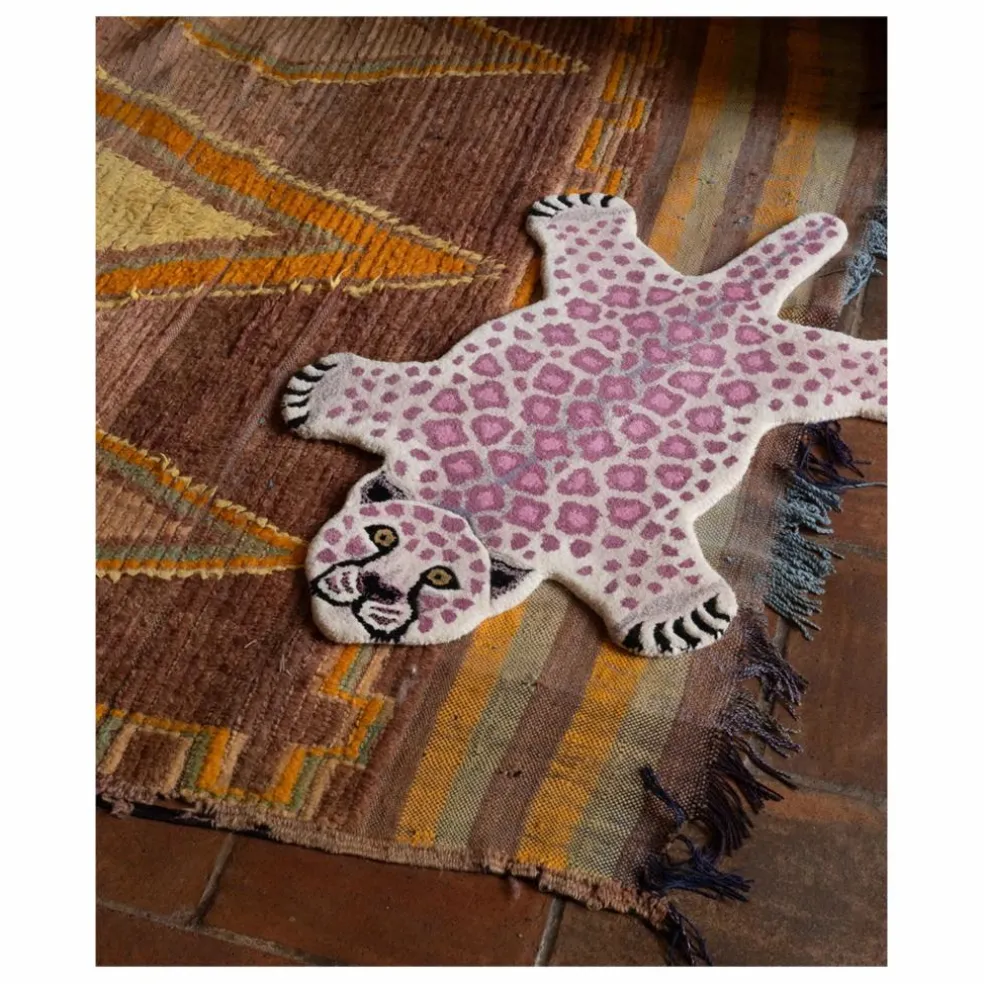 Tapis léopard Lilly | Lilas