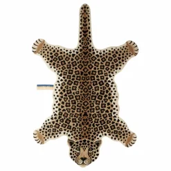 Tapis léopard Loony en laine | Marron