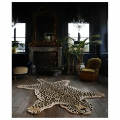 Tapis léopard Loony en laine | Marron