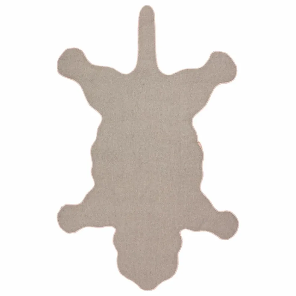 Tapis léopard rose en laine | Rose