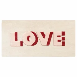 Tapis Love en laine | Rose