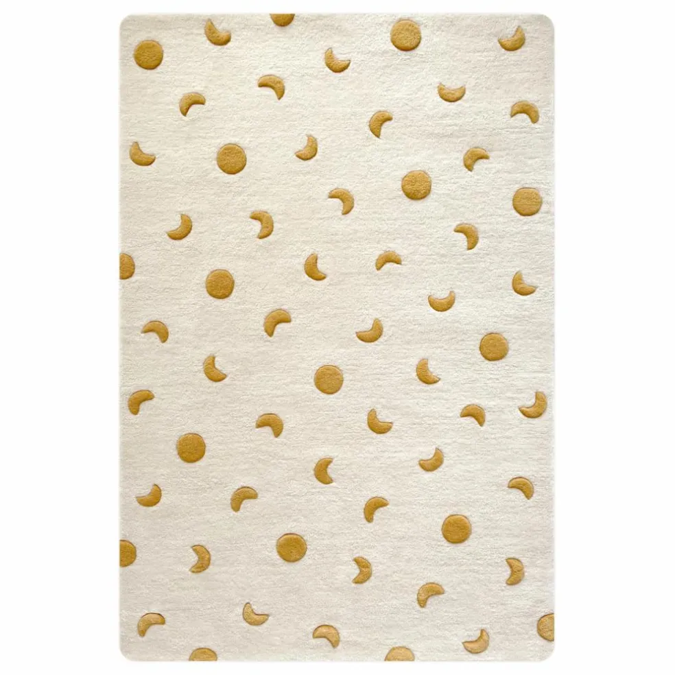 Tapis Lunes en laine | Doré