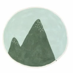 Tapis Pasu Montagne en feutre | Bleu
