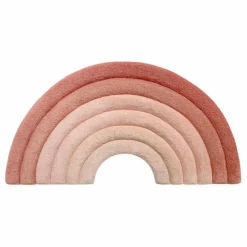 Tapis Rainbow en laine | Rose