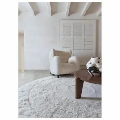 Tapis rond Arctic circle 250x250 cm | Blanc