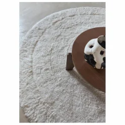 Tapis rond Arctic circle 250x250 cm | Blanc