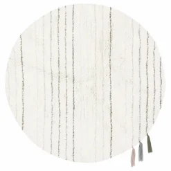 Tapis rond Arona en laine | Blanc coton