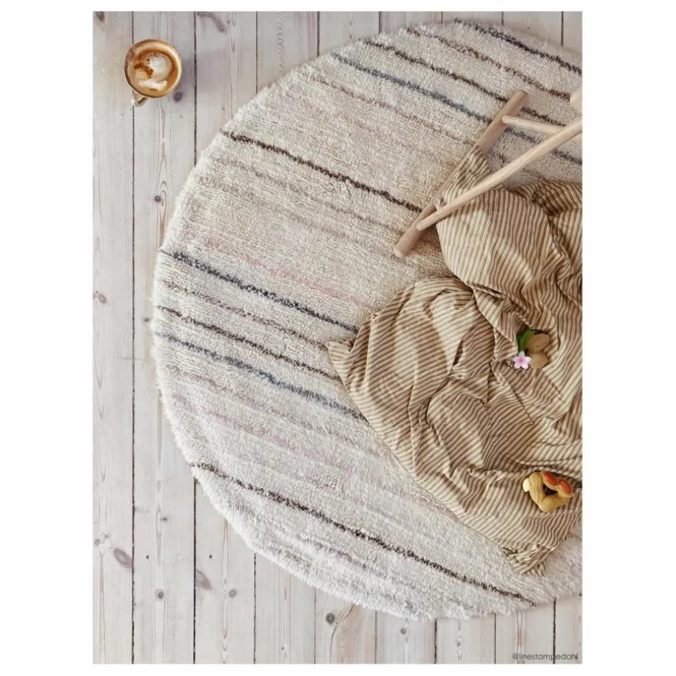 Tapis rond Arona en laine | Blanc coton