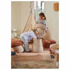 Tapis rond Dot | Rose