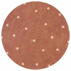 Tapis rond Dot | Terracotta