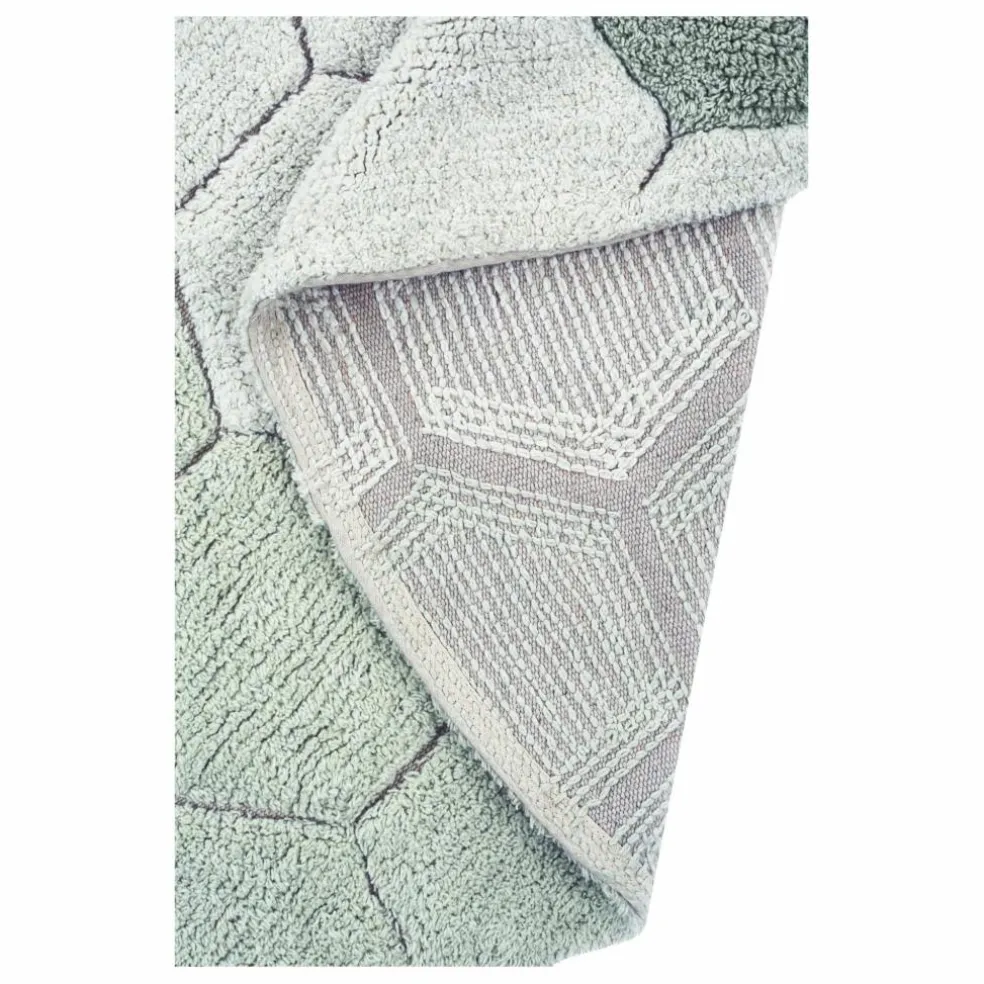 Tapis rond Honeycomb | Bleu gris
