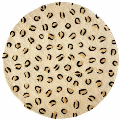 Tapis rond Lépoard en laine
