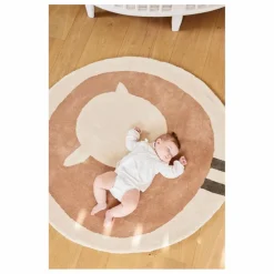 Tapis rond Mouton | Marron