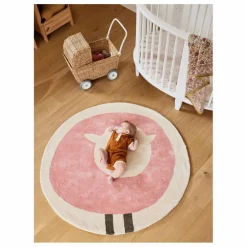Tapis rond Mouton | Rose