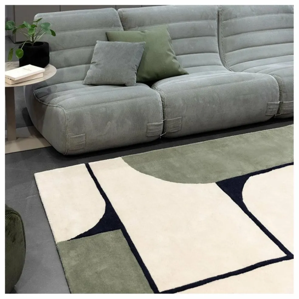 Tapis Strada tufté main | Bleu Vert