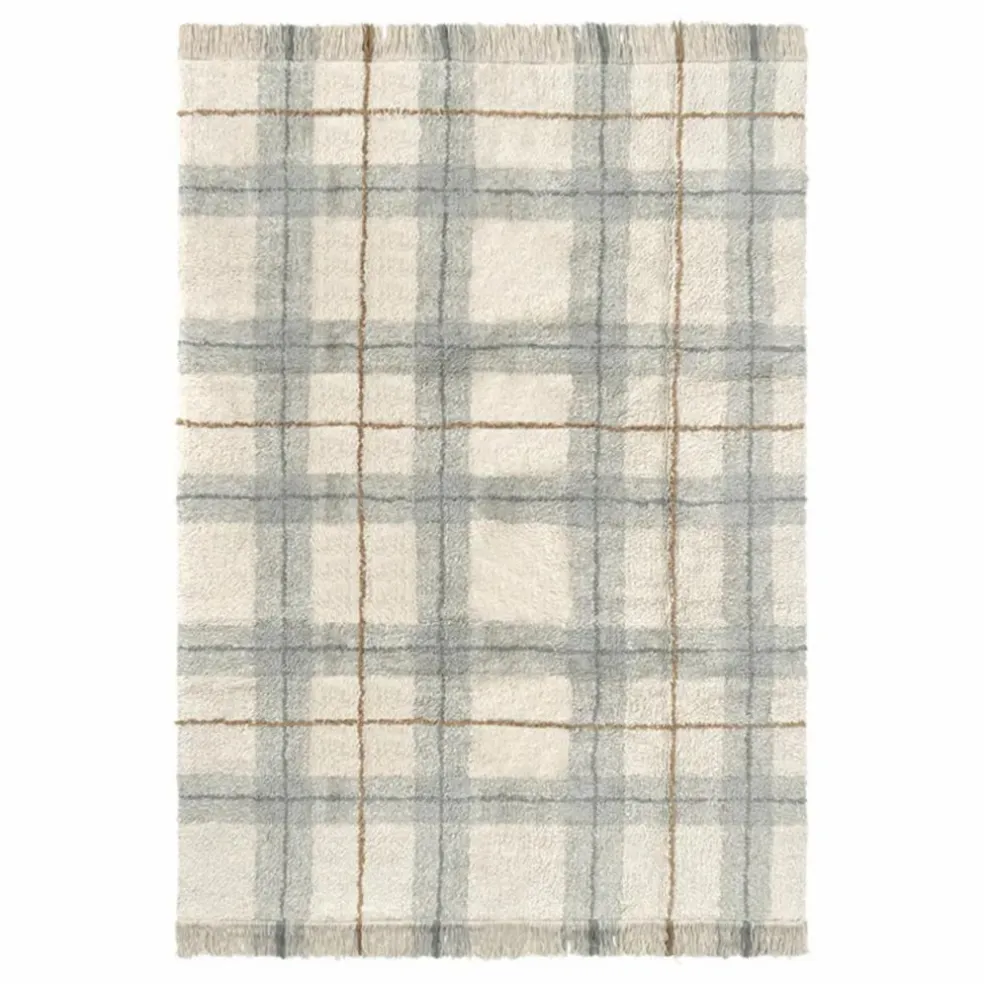 Tapis Tartan | Bleu Glacier