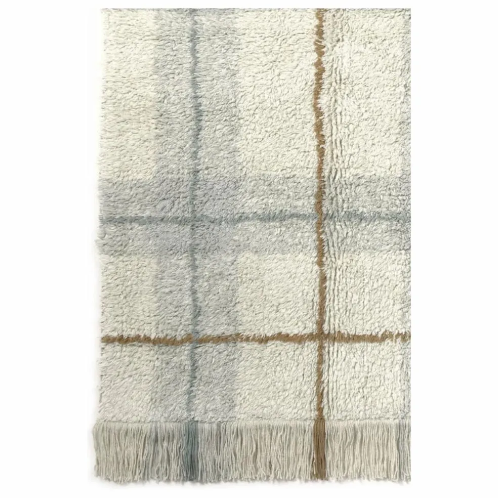 Tapis Tartan | Bleu Glacier