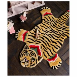 Tapis tigre Babul Bombay en laine | Marron