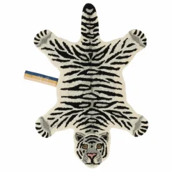 Tapis Tigre des neiges en laine | Ecru