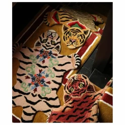 Tapis tigre Mahee Majestic en laine | Rose pêche