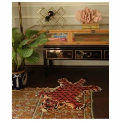 Tapis tigre Tula Wise en laine | Rouge