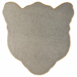 Tapis tête de léopard en laine Himani | Marron