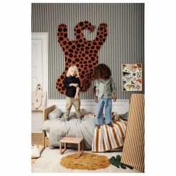 Tapis tufté Safari Léopard 160x118 cm | Brique