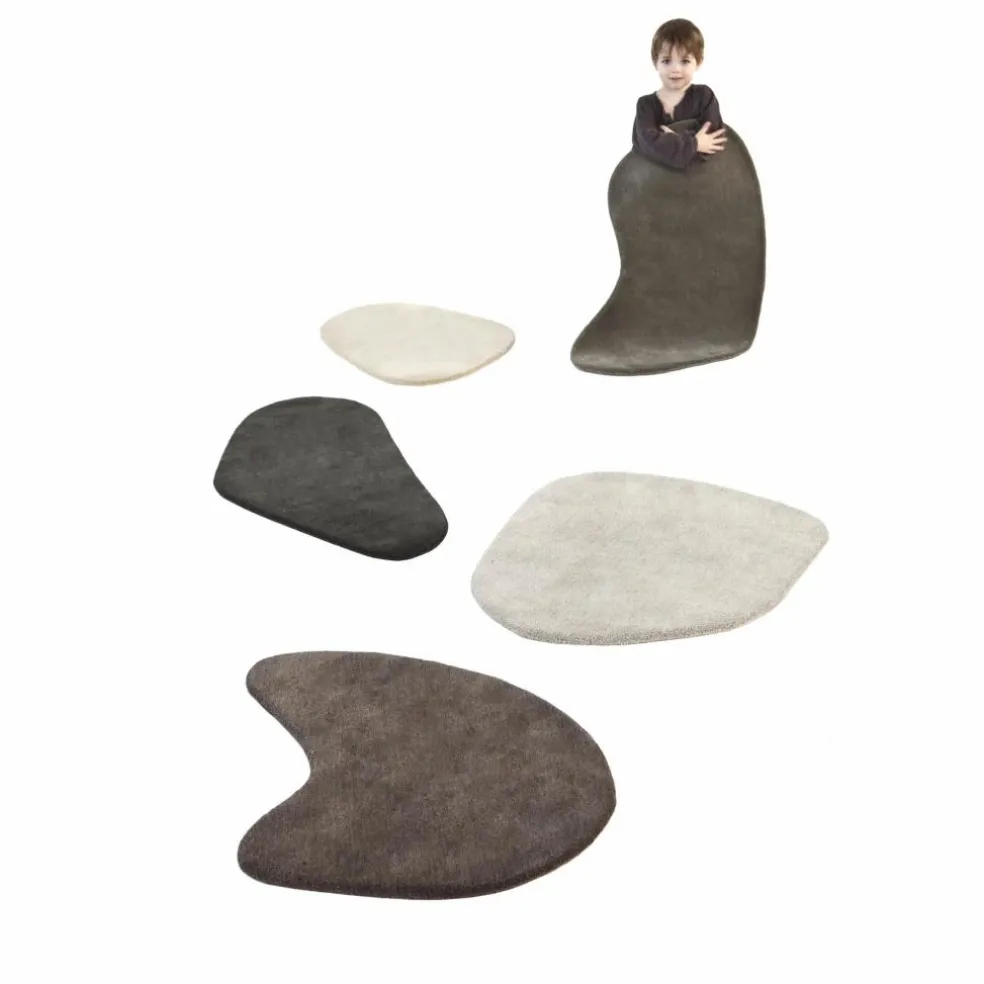 Tapis tufté Stone, Diego Fortunato | Ecru
